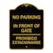 Signmission No Parking No Parking in Front of Gate Prohibido Estacionarse, A-DES-BG-1824-23665 A-DES-BG-1824-23665 - alternate 1